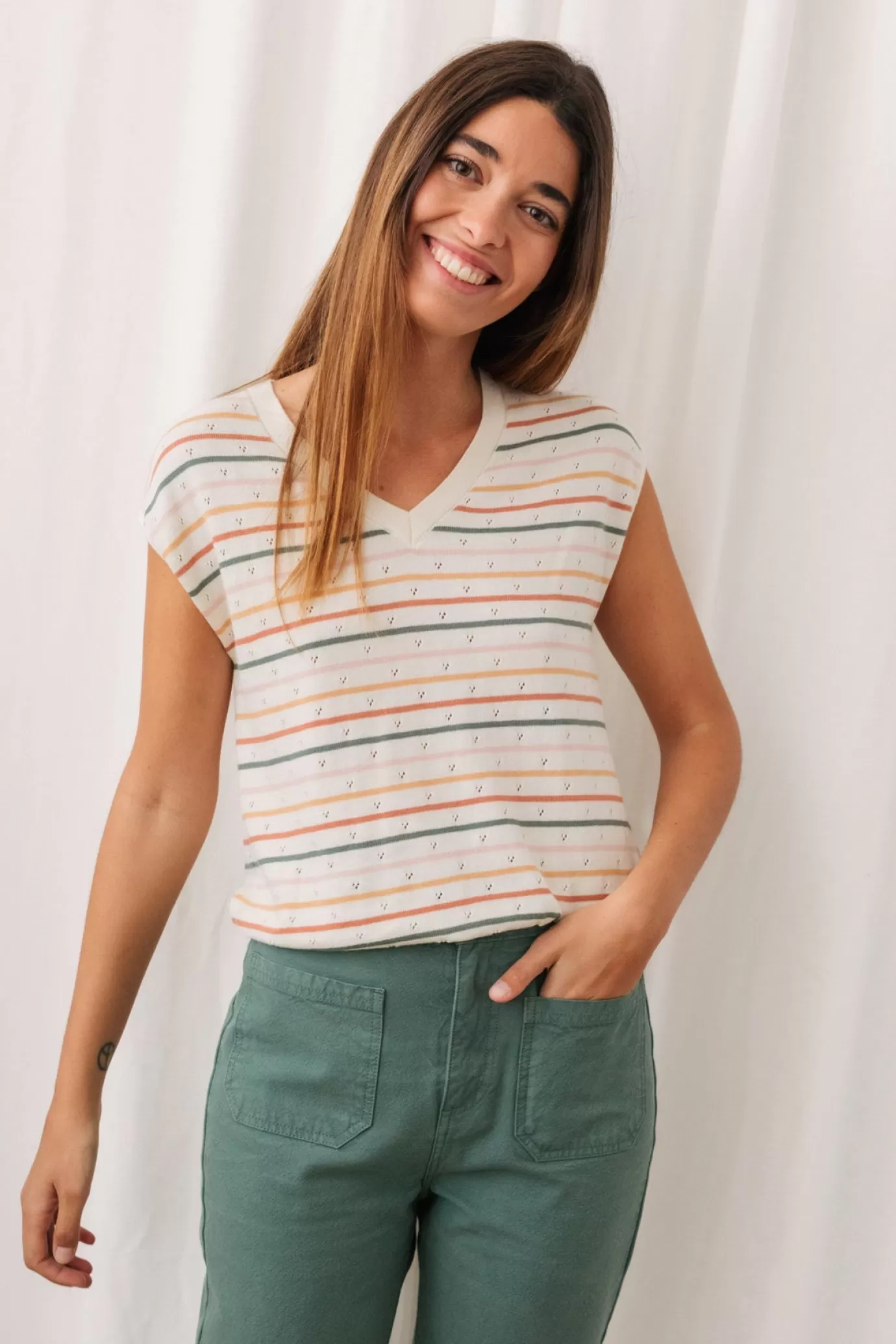Twothirds Sketrick-Stripes^Women Knits